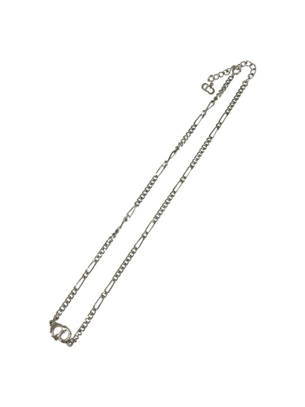 Dior Vintage CD Logo Silver Plated Necklace - Picture 3 of 7